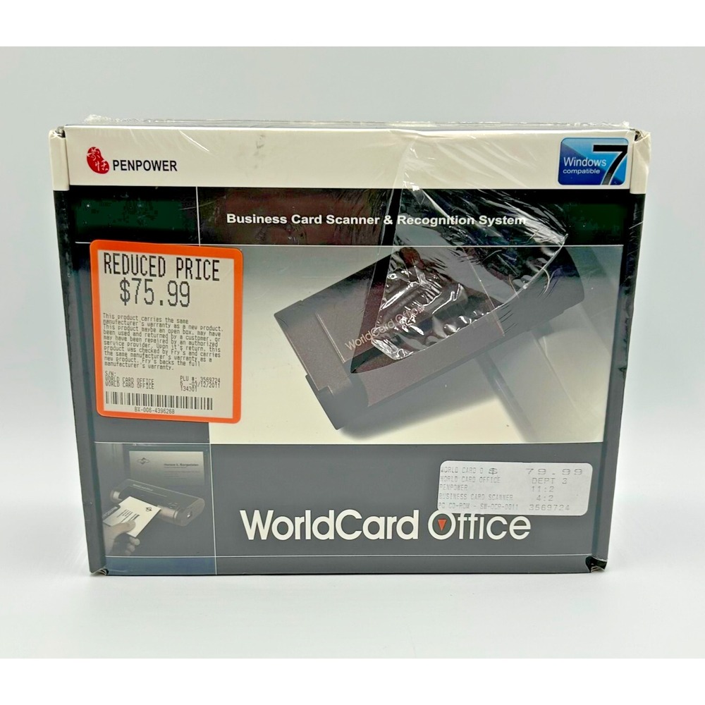 New Sealed Penpower World Card Office Business Card Scanner‎ JSFA8601CU